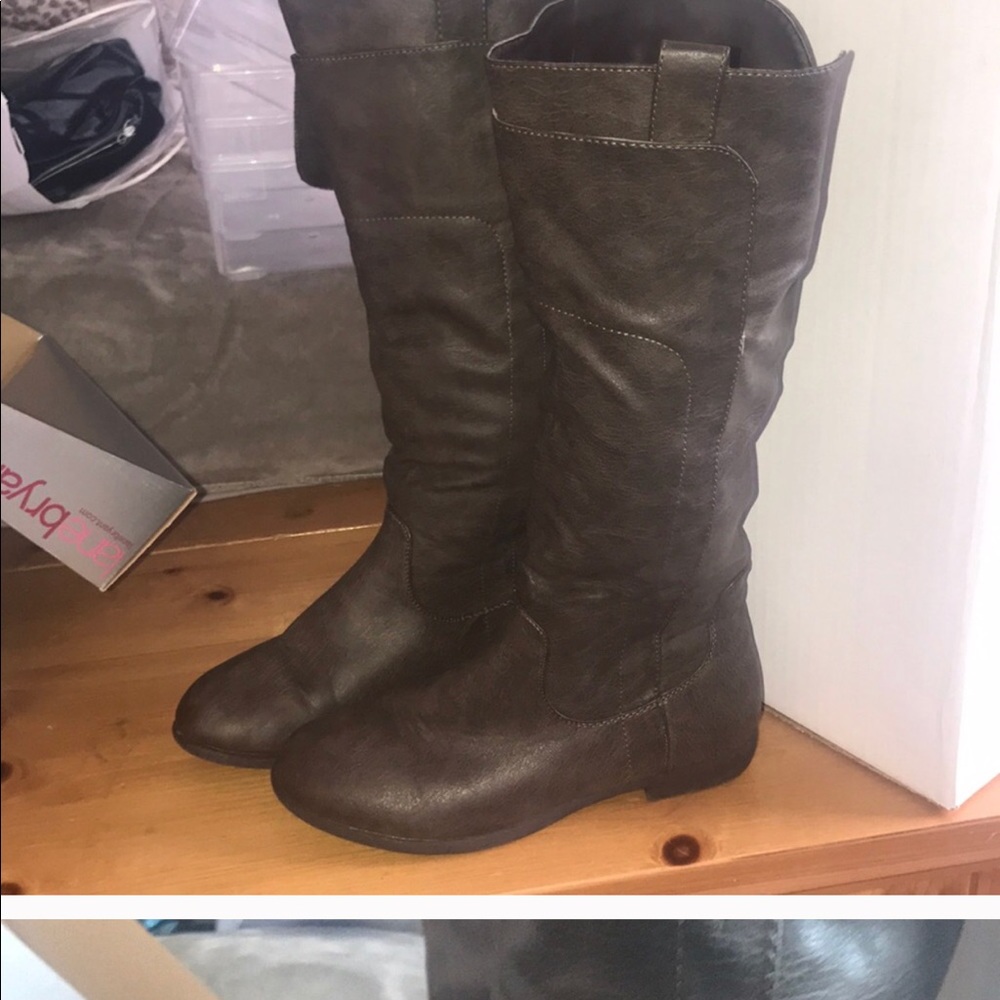 Lane Bryant knee high leather boots - wide calf
